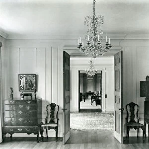 Looking through from the drawing room to the smoking room, Temple Dinsley, Hertfordshire, from The English Manor House (b/w photo)