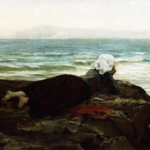 Looking out to Sea, (oil on canvas)