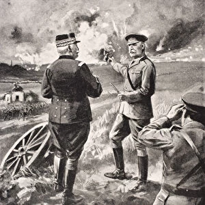 Lord Kitchener and General Joffre on the Western Front, 1915, from The War Illustrated