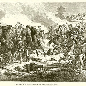 Loudons Cavalry charge at Kunersdorf (engraving)