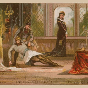 Louis V of France, known as Louis the Indolent (c 967-987) (chromolitho)