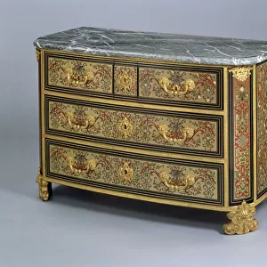A Louis XIV Commode, c. 1710 (polychrome tortoishell and brass inlay)