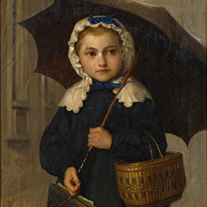 Louise Anker with Umbrella, 1872 (oil on canvas)