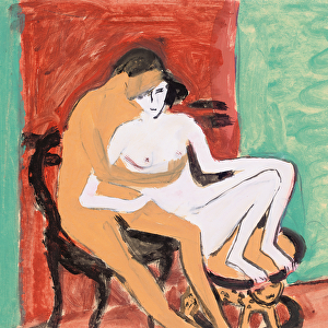 Lovers or Young Couple, 1910 (gouache, w / c & pencil)