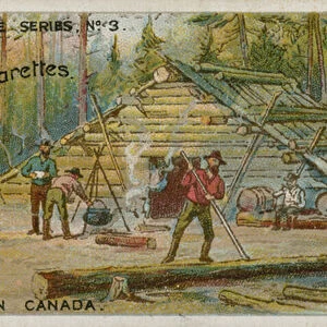 Lumbering in Canada (chromolitho)