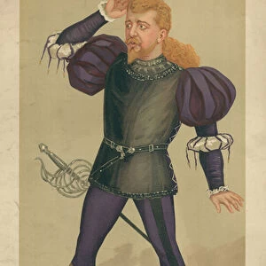 M Jean de Reszke, Polish tenor, 8 August 1891, Vanity Fair cartoon (colour litho)