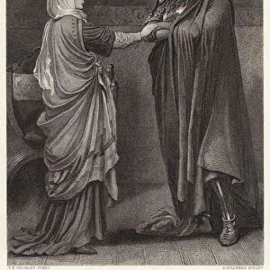 Macbeth and Lady Macbeth, Macbeth, Act I, Scene V (engraving)