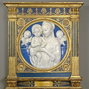 Madonna & Child with Cherubs, c. 1485 (glazed terracotta)