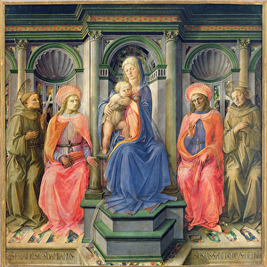 Madonna and Child Enthroned with SS. Francis, Cosmas, Damian and Anthony of Padua, c