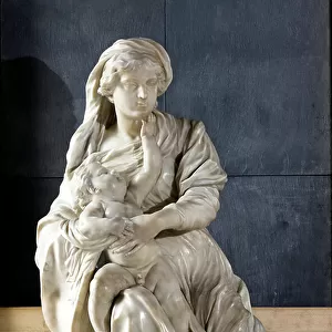 Madonna and Child, also known as Madonna Carrega, c. 1681 (Carrara marble)