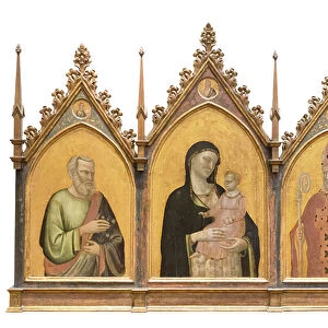 Madonna and Child with st Matthew and st Nicholas of Bari, 1328, (tempera on wood)