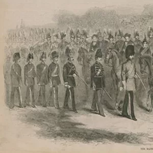 Her Majesty distributing the Victoria Cross (engraving)
