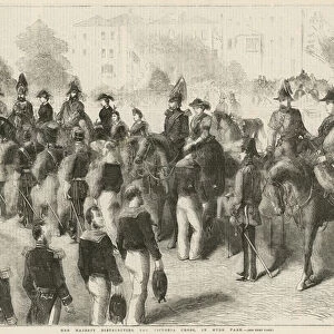 Her Majesty distributing the Victoria Cross in Hyde Park (engraving)