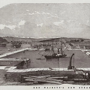 Her Majestys New Steam-Yard, at Keyham (engraving)