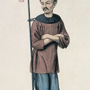 A Malefactor Chained to an Iron Bar, plate 12 from The Punishments of China