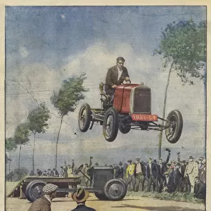 The Man Who Flies by Car (Colour Litho)