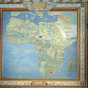 Map of Africa, in the Sala del Mappamondo (fresco)