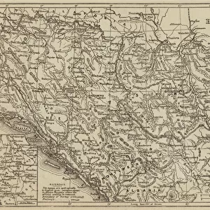 Maps and Charts Mounted Print Collection: Montenegro