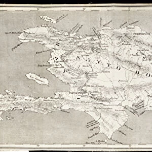 Map of the Island of Santo Domingo, from Santo Domingo Past and Present by Samuel Hazard