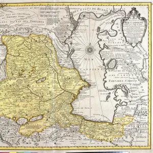 World Map Art Prints: Kazakhstan
