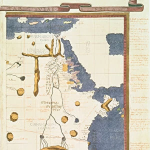 Map showing Egypt to Ethiopia, from the Ptolemy manuscript, c