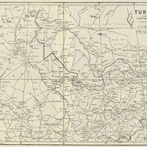 Map of Turkistan (engraving)