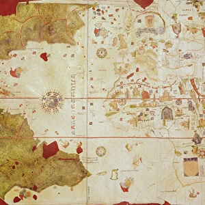 Mappa Mundi, 1502 (gouache and pen & ink on paper)