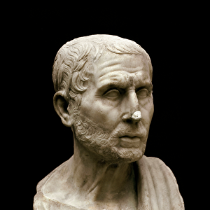 Marble bust of the Greek philosopher and historian Poseidonios (Posidonius