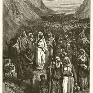 The March of the Israelites through the wilderness (engraving)