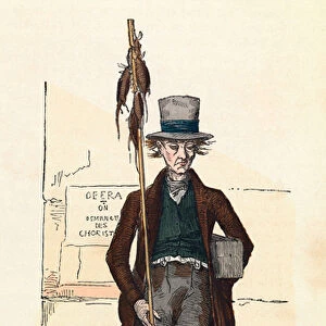 Un marchand de mort aux rats en 1845 a Paris, engraving