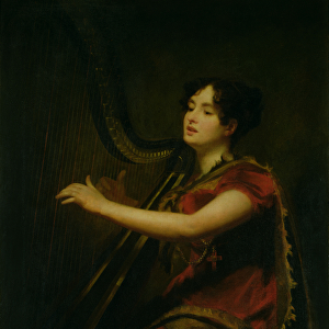 The Marchioness of Northampton, Playing a Harp, c. 1820