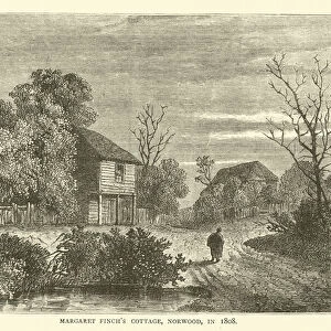 Margaret Finchs Cottage, Norwood, in 1808 (engraving)
