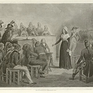 Marie Antoinette at the Revolutionary Tribunal (engraving)