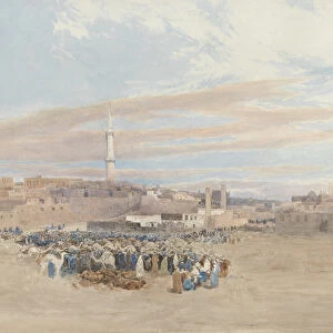 The Market Place, Tanga, Egypt, 1874 (w / c over graphite)