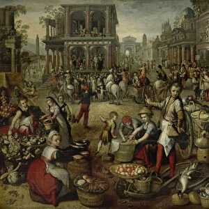 Marketplace, with the Flagellation, the Ecce Homo and the Bearing of the Cross in