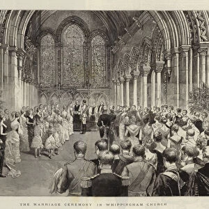 The Marriage Ceremony in Whippingham Church (engraving)