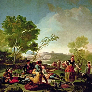 Meal on the banks of the River Manzanares, 1776 (oil on canvas)