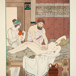 Medical massage, illustration from The Works of Hippocrates