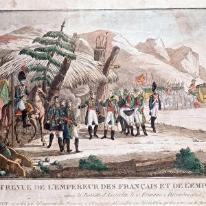 Meeting of two emperors after Battle of Austerlitz, 4 December 1805