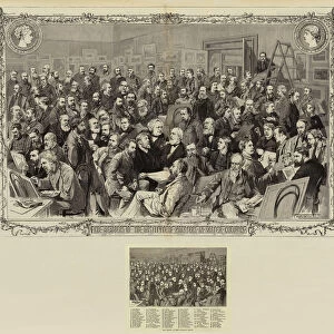 The Members of the Institute of Painters in Water-Colours (engraving)