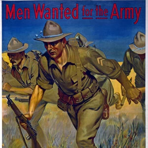 Men Wanted for the Army, 1914 (colour litho)