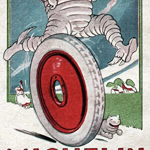 Michelin Bibendum. (engraving, circa 1930)