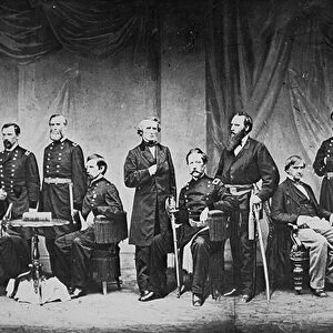 The Military Commission for the trial of eight civilians charged with the assassination of President Lincoln, May 1865 (b / w photo)