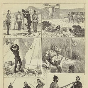 Military Sketches, Incidents of Camp Life at Upnor (engraving)