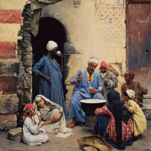 The Milk Seller, Cairo, 1886 (oil on wood)