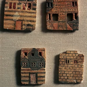 Minoan houses. 1700-1600 BC. (ceramic tiles)