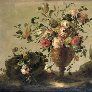 Mixed Flowers in a Gilt Goblet