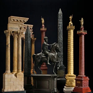 Models of classical Roman architectural monuments (bronze & marble)