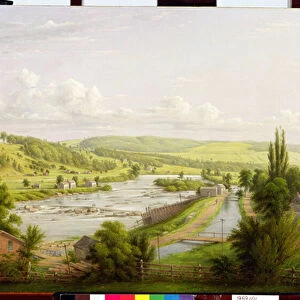 Mohawk River at Little Falls, New York, 1892 (oil on canvas)