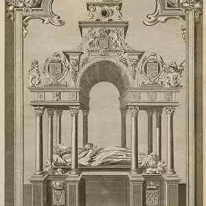 The monument of Queen Elizabeth (engraving)